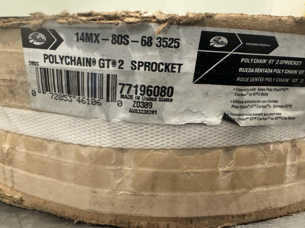 Gates 14MX-80S-68 Poly Chain Sprocket 77196080 NEW! BENT EDGE! FREE SHIPPING!