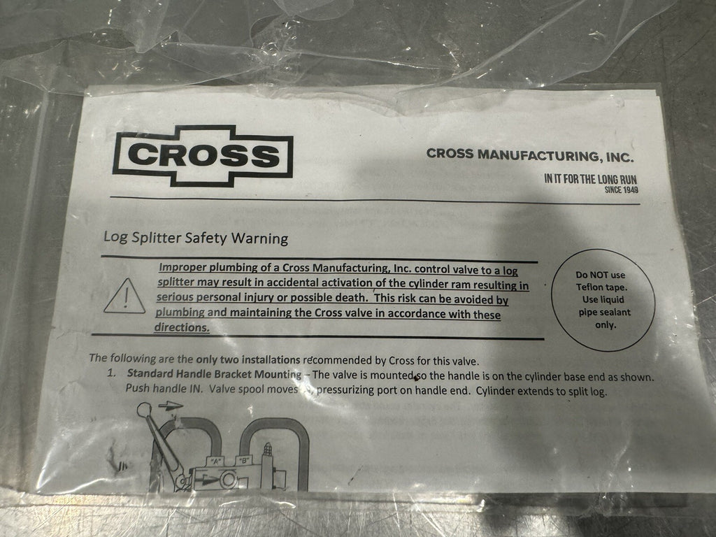 Cross Mfg 135945 Hydraulic Valve Assy BA211AAG3PF0 NEW IN BOX! FREE SHIPPING!