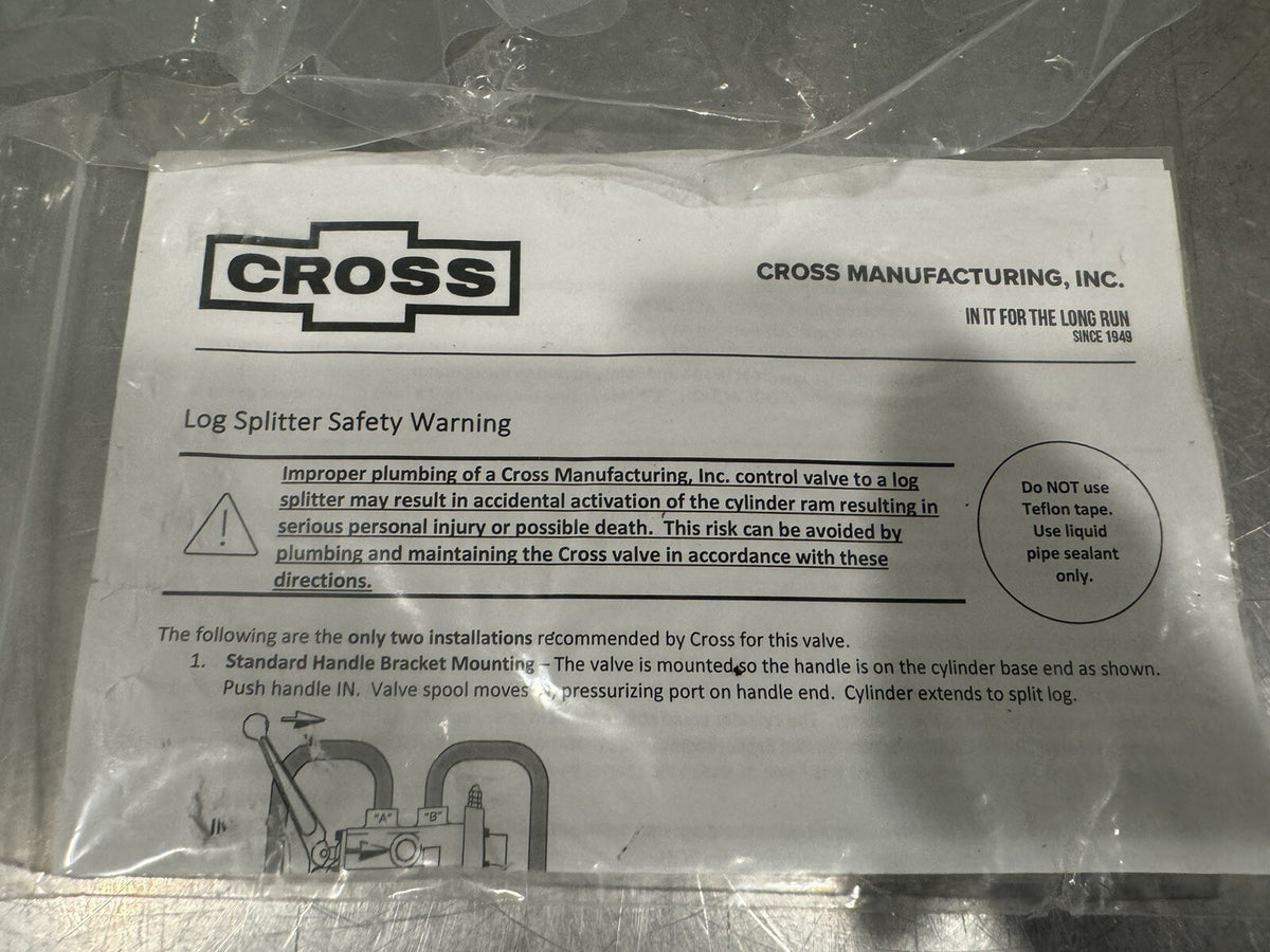 Cross Mfg 135945 Hydraulic Valve Assy BA211AAG3PF0 NEW IN BOX! FREE SHIPPING!