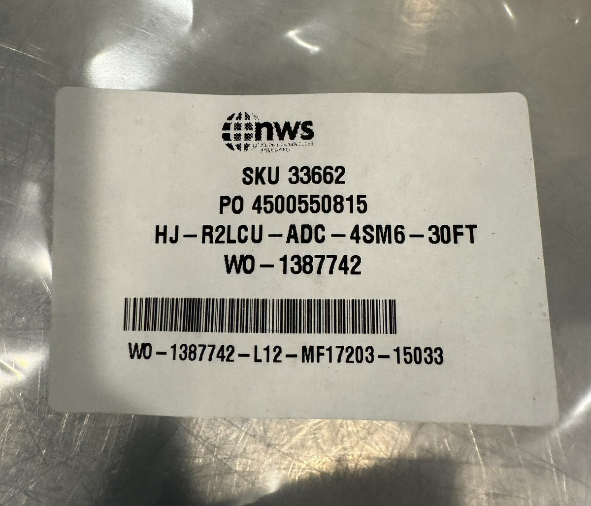 NWS 33662 Commscope HJ-R2LCU-ADC-4SM6-30FT Cable ASSY NEW! FREE SHIPPING!