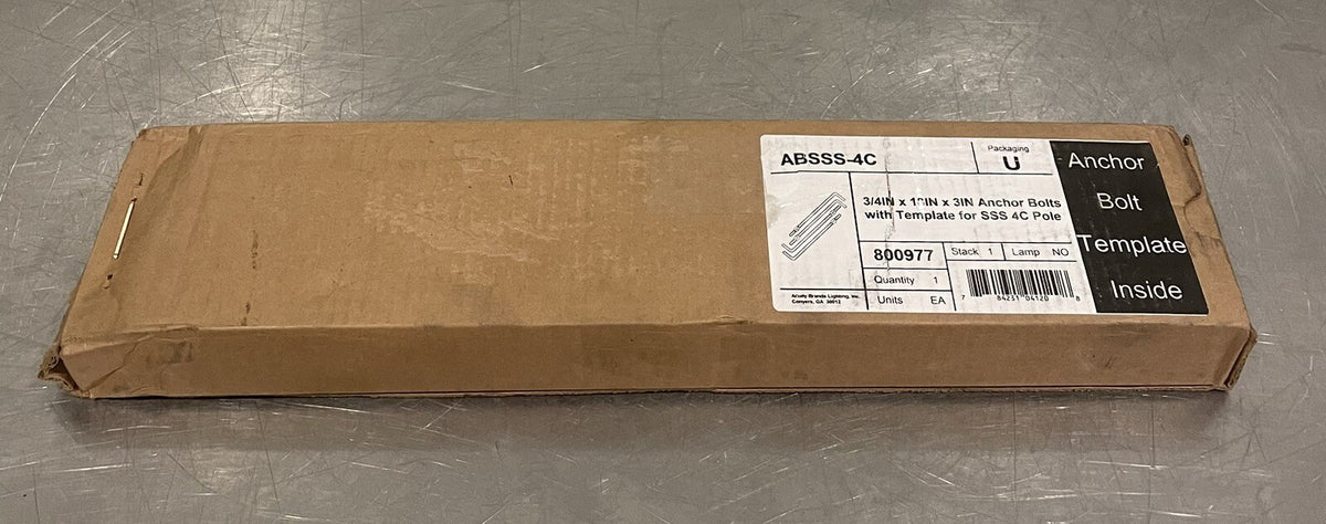 ABSSS-4C Anchor Bolts With Template 800977 BRAND NEW IN BOX! FREE SHIPPING!