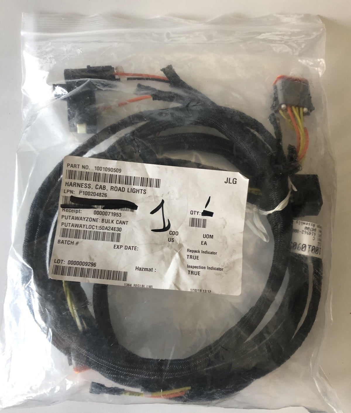JLG Parts 1001090509 Cab Road Lights Harness NEW SEALED!!! FREE SHIPPING!!!