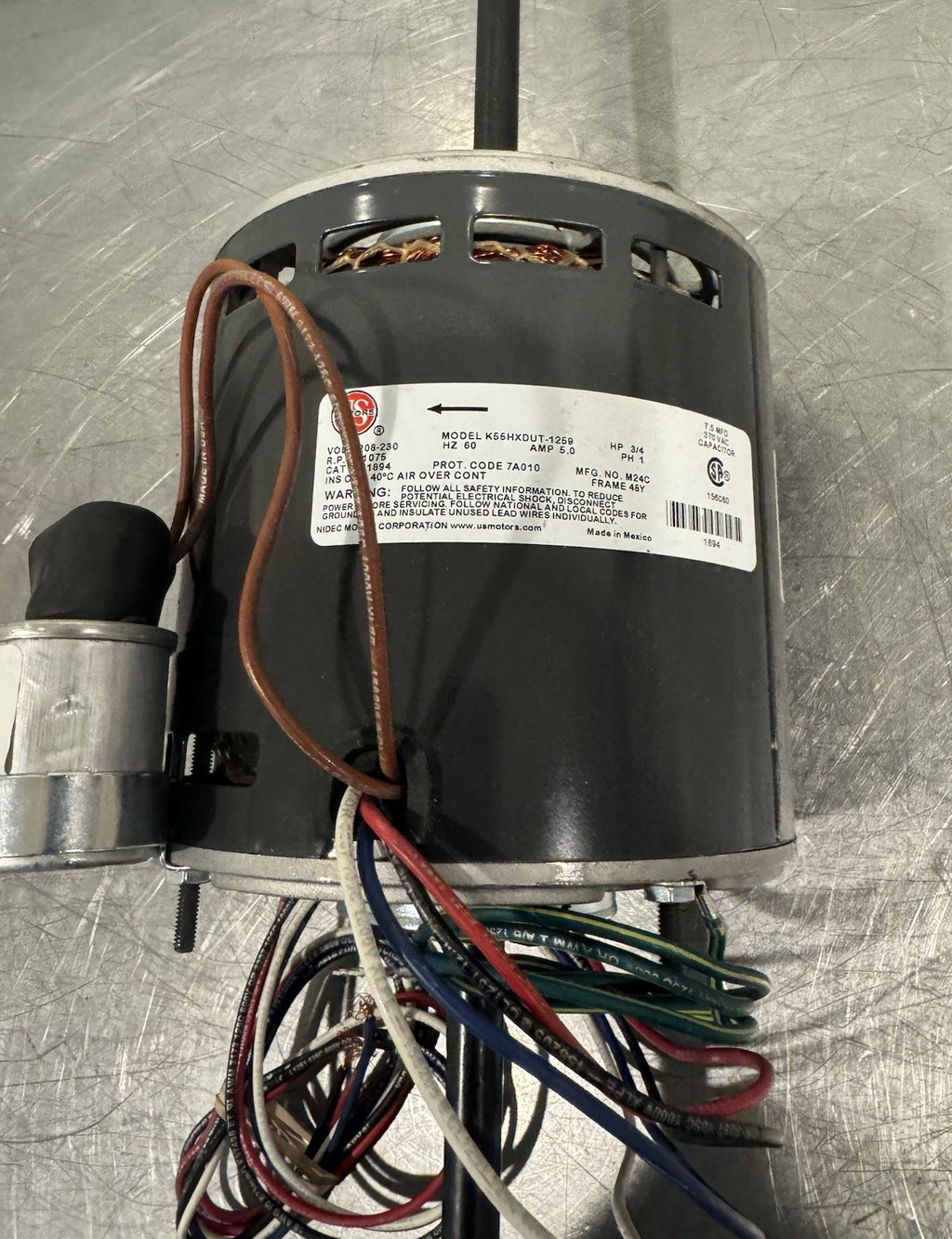 US Motors K55HXDUT-1259 3/4HP 1PH 1075 RPM Blower Motor NEW! SHIPS FREE!