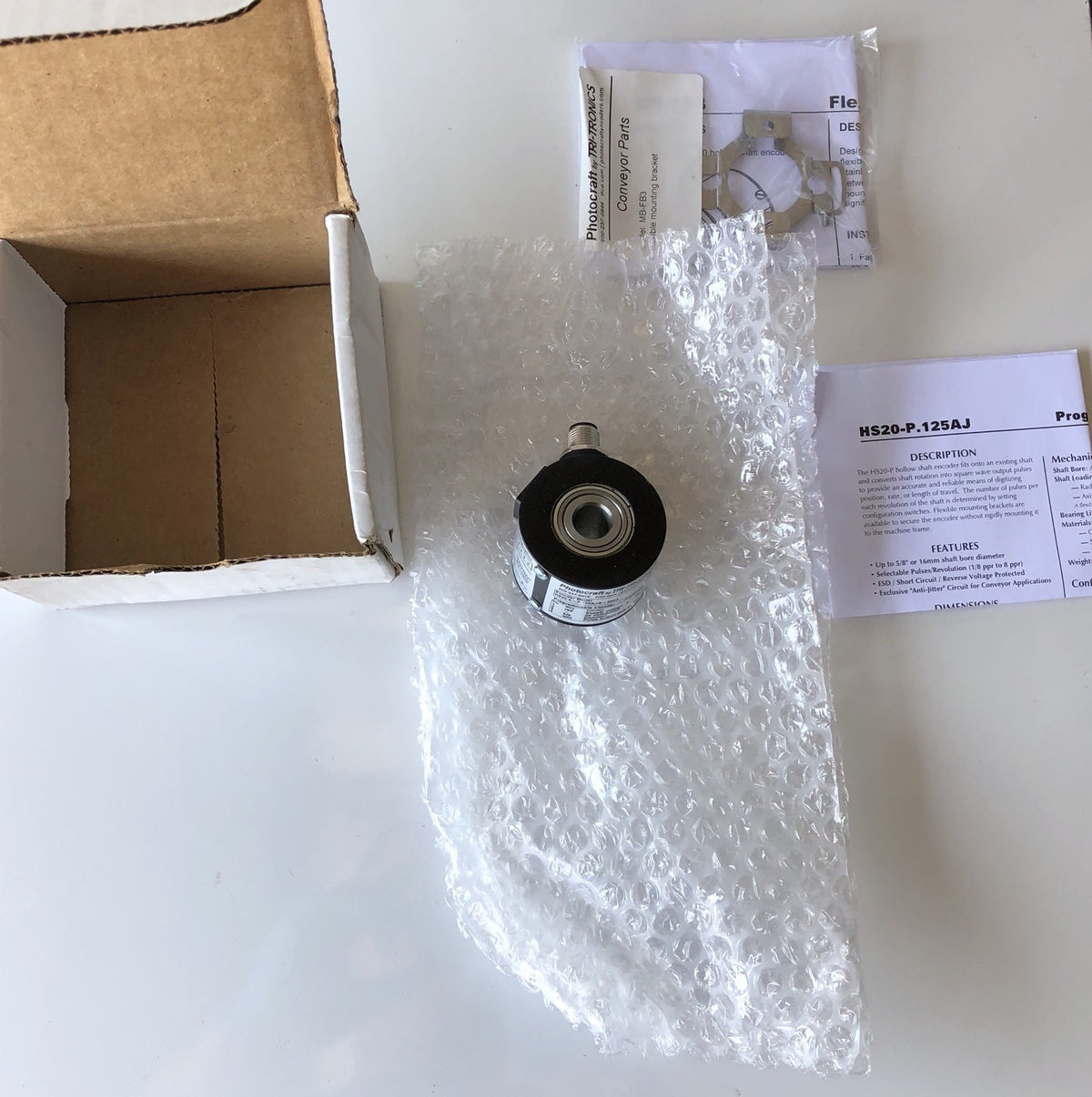 Photocraft Tri-Tronics HS20.5-P.125AJ/8-30S3 Prgrmble HS20 Hollow Shaft Encoder