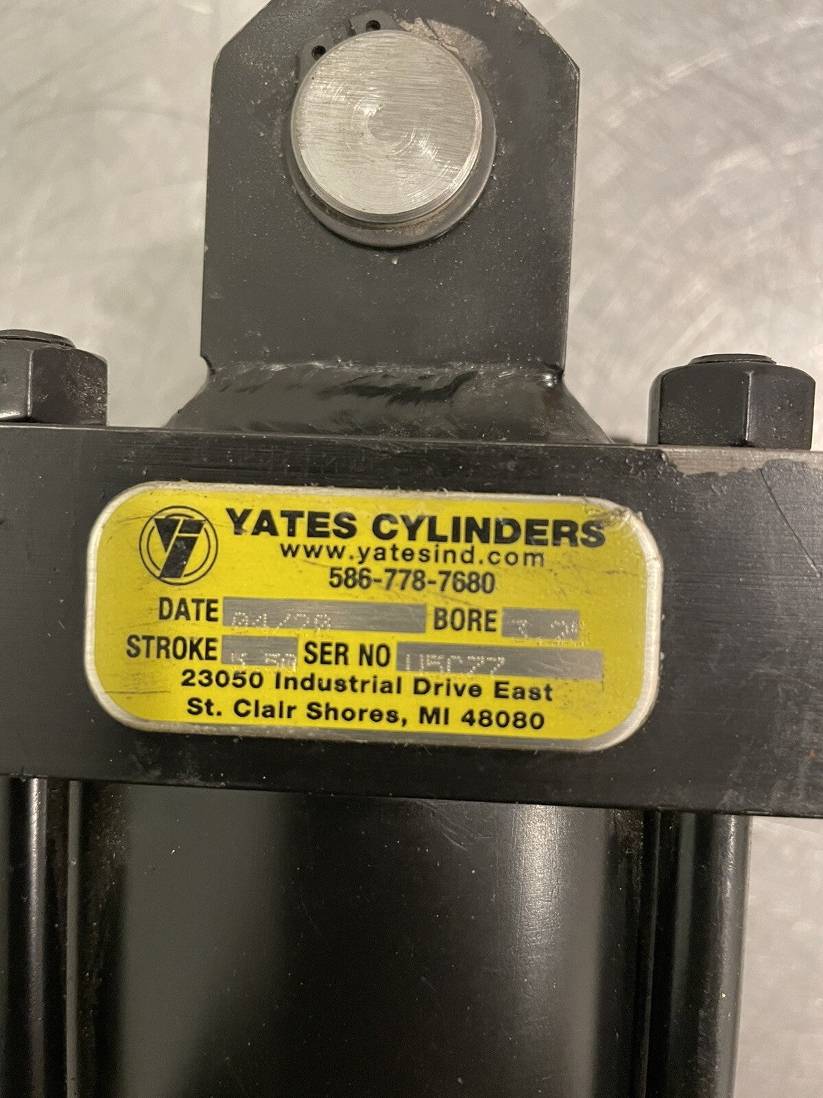 Yates Cylinder 5.5” Stroke 3.25” Bore U5CZ7-1 NEW! FREE SHIPPING!