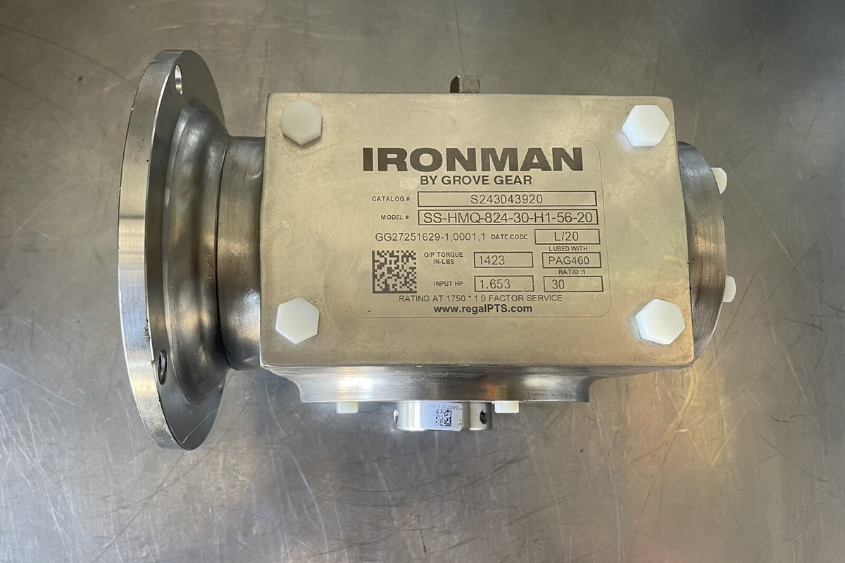 Grove Gear SS-HMQ-824-30-H1-56-20 IronMan Stainless Reducer NEW! FREE SHIPPING!