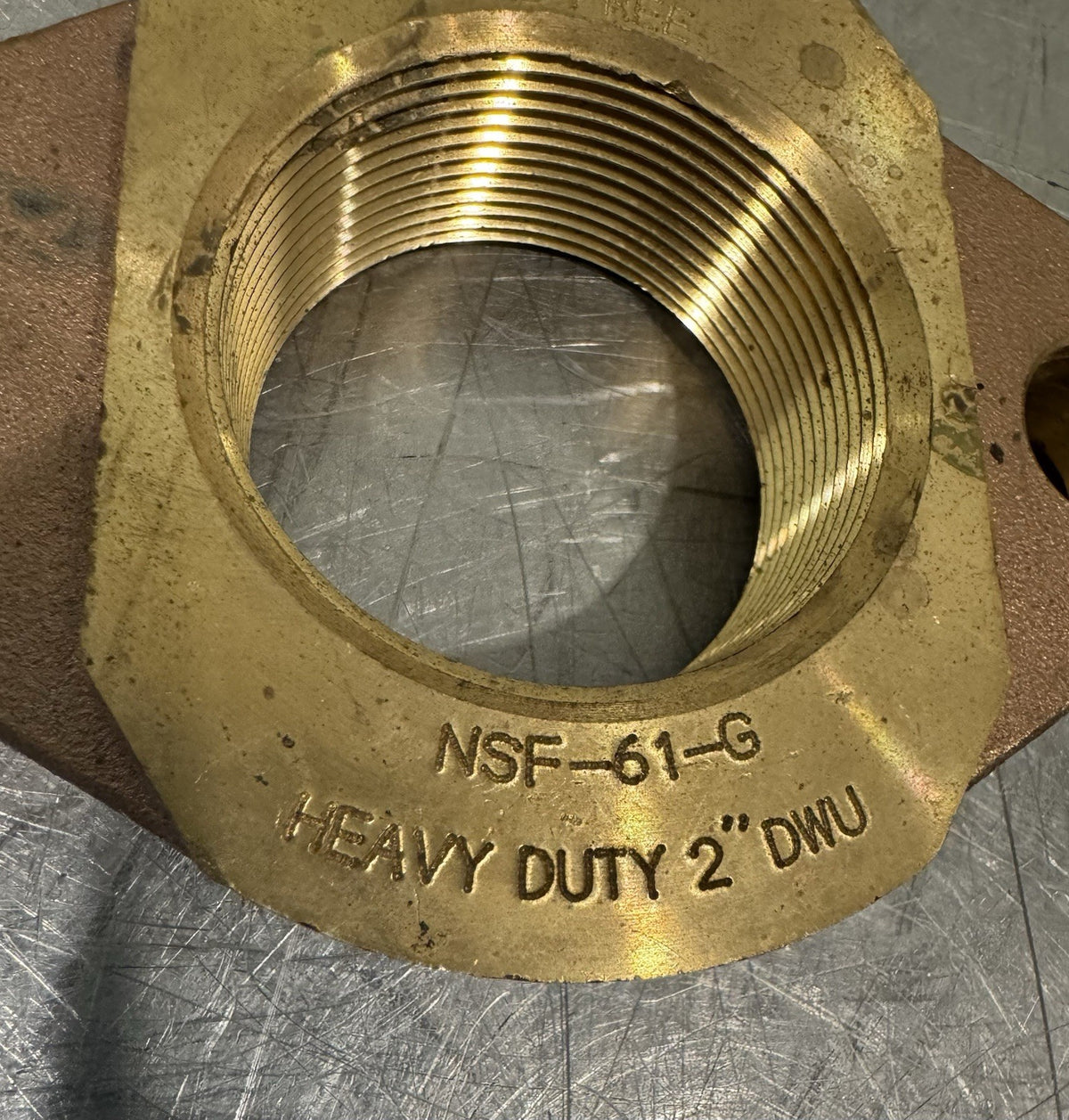 White Rhino Tuff Heavy Duty 2" Bronze Meter Flange DWU NSF-61-G NEW! SHIPS FREE!
