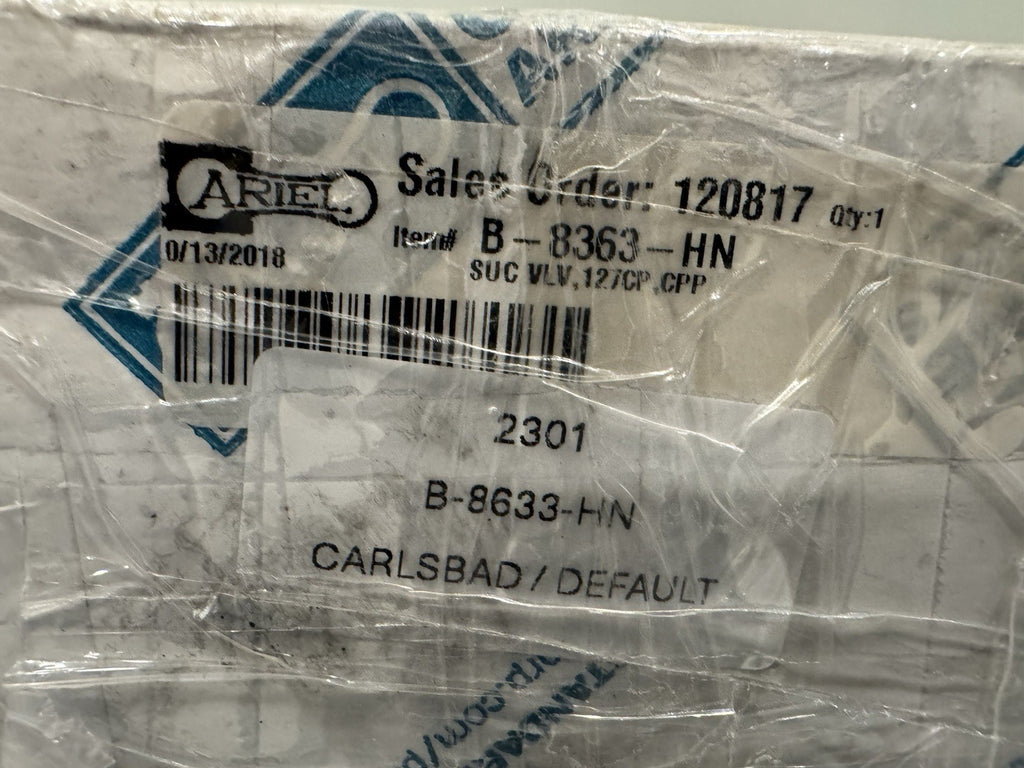 Ariel B-8363-HN Suction Valve 127CP, CPP NEW IN BOX! FREE SHIPPING!