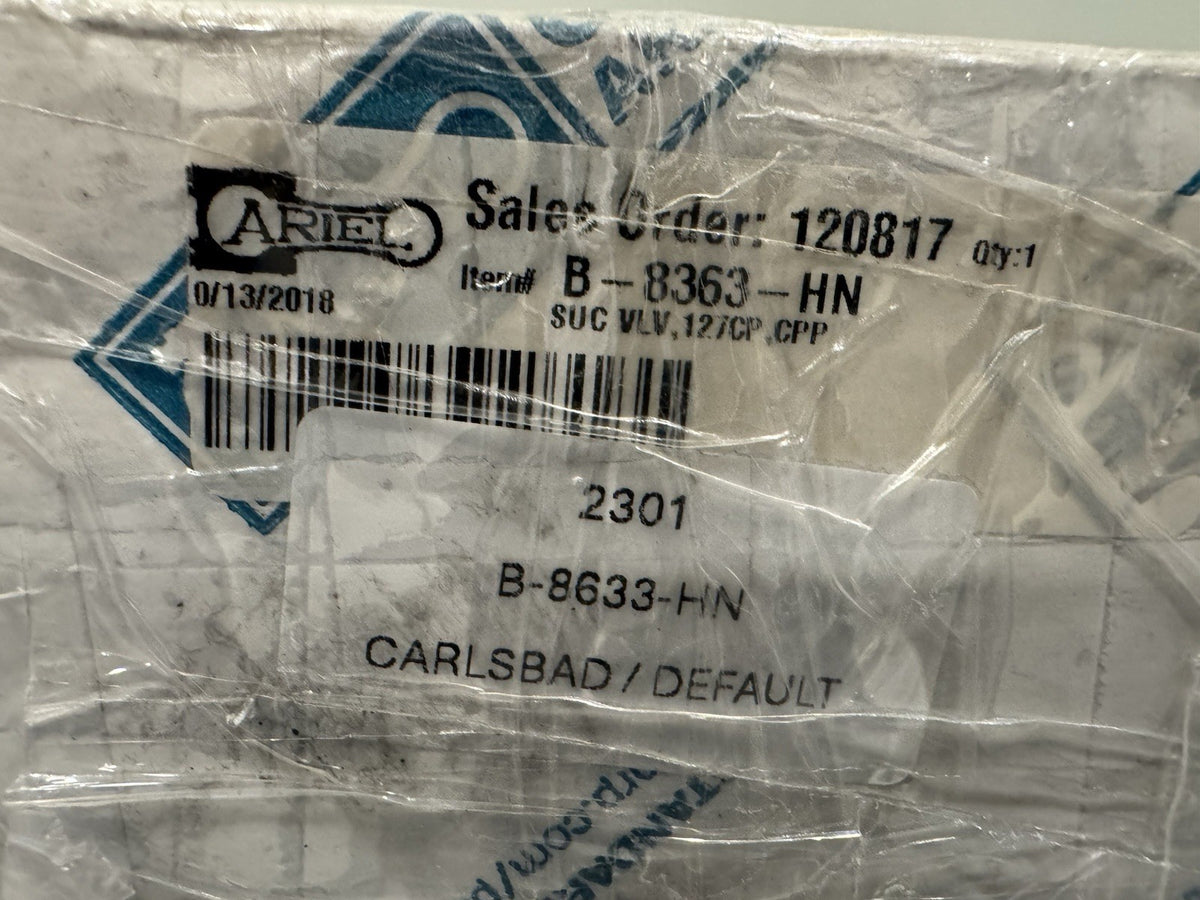 Ariel B-8363-HN Suction Valve 127CP, CPP NEW IN BOX! FREE SHIPPING!