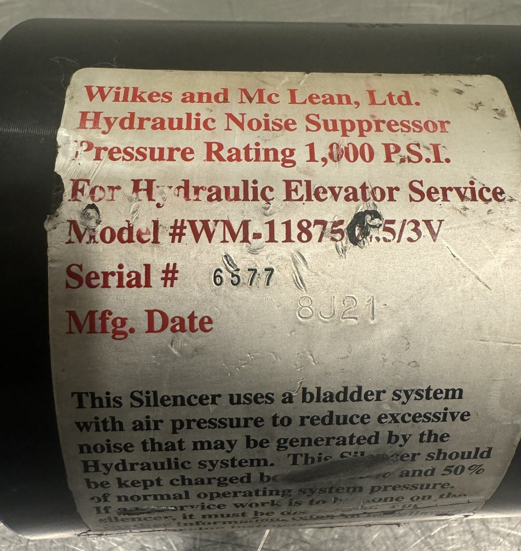 Wilkes and McLean WM-11875 Noise Suppressor Elevator NEW! FREE SHIPPING!