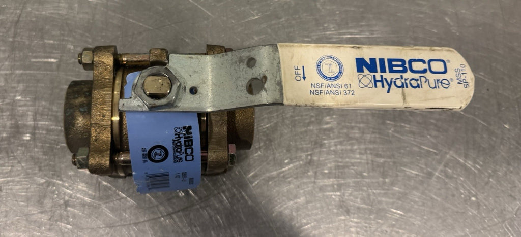 Nibco S595Y-LF 1-1/2” Full Port Ball Valve Bronze 1.5” Female Solder NEW!