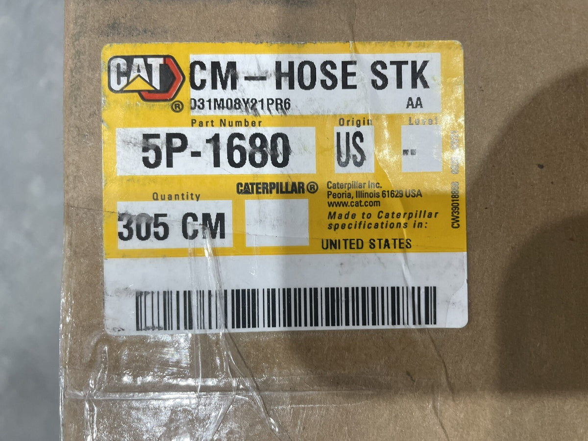 Caterpillar 5P-1680 CM-Hose STK 305cm 10’ Section NEW! FREE SHIPPING!