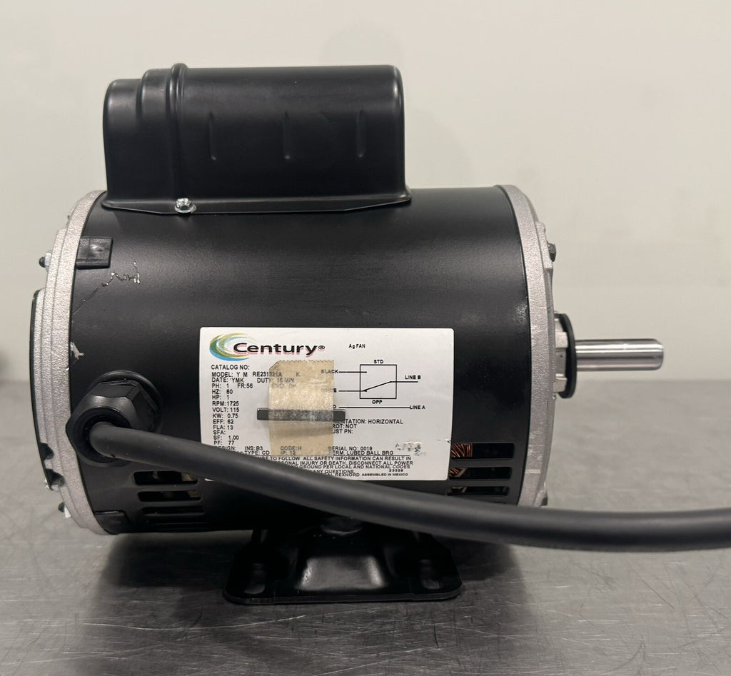 Century Y M RE231321A Motor 1HP 1725 RPM 115V 56 Frame Farm Duty NEW!