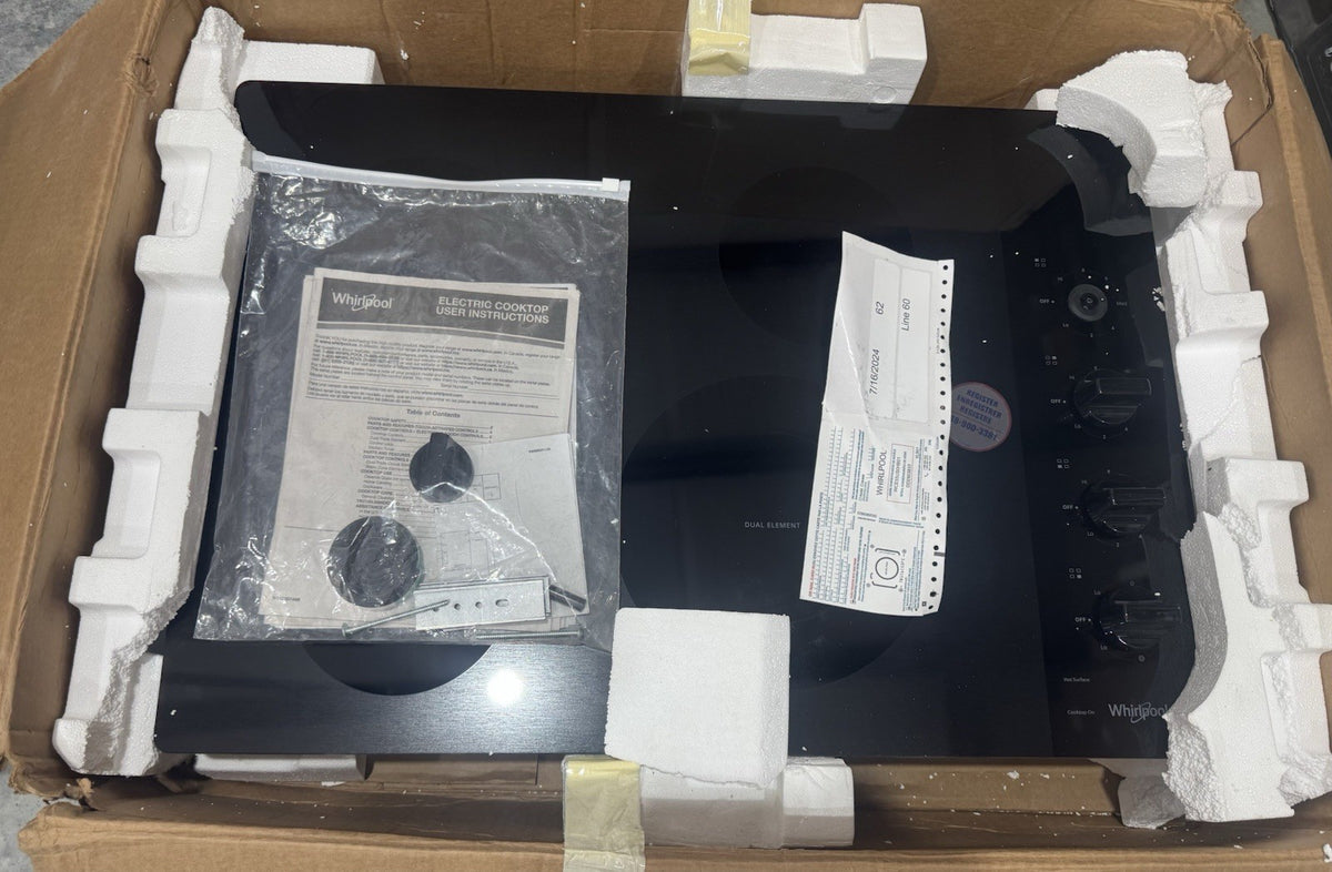 Whirlpool WCE55US0HB01 Electric 4 Element Ceramic Glass Cook Top NEW IN BOX!