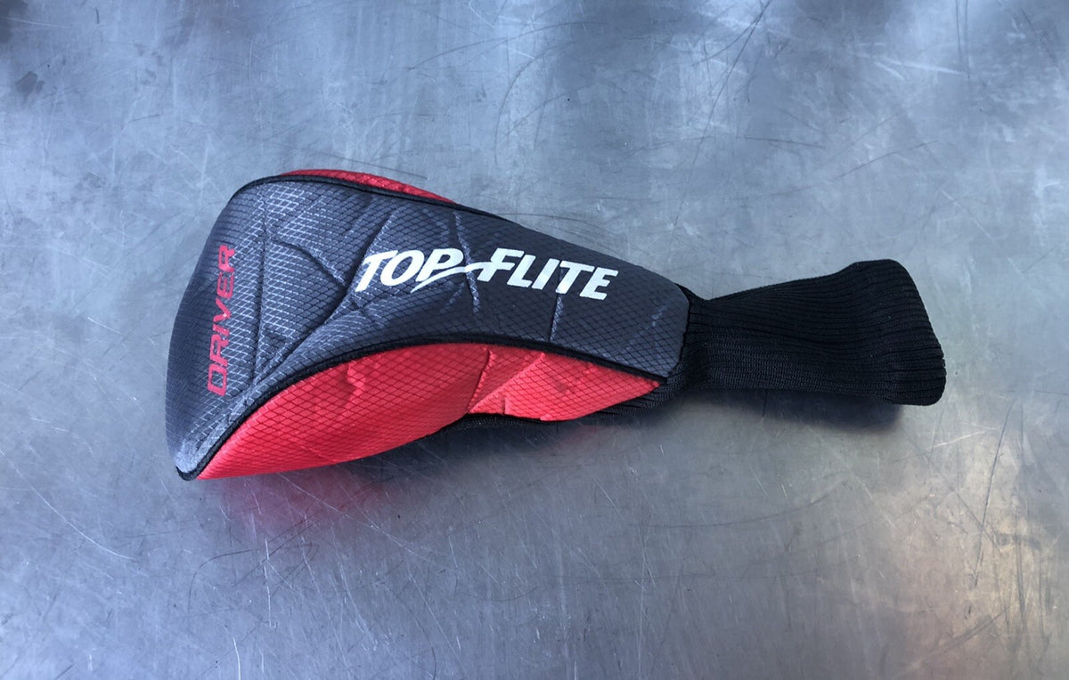 Top Flite Driver Headcover Red & Grey Golf Club Cover NEW! FREE SHIPPING!