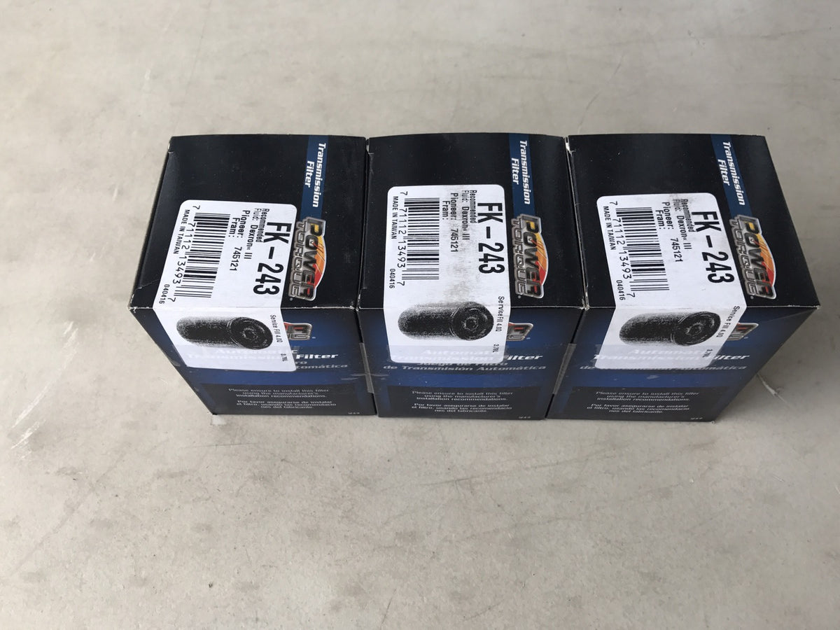 Power Torque FK-243 Automatic Transmission Filter Pack Of 3 FK243 NEW IN BOX