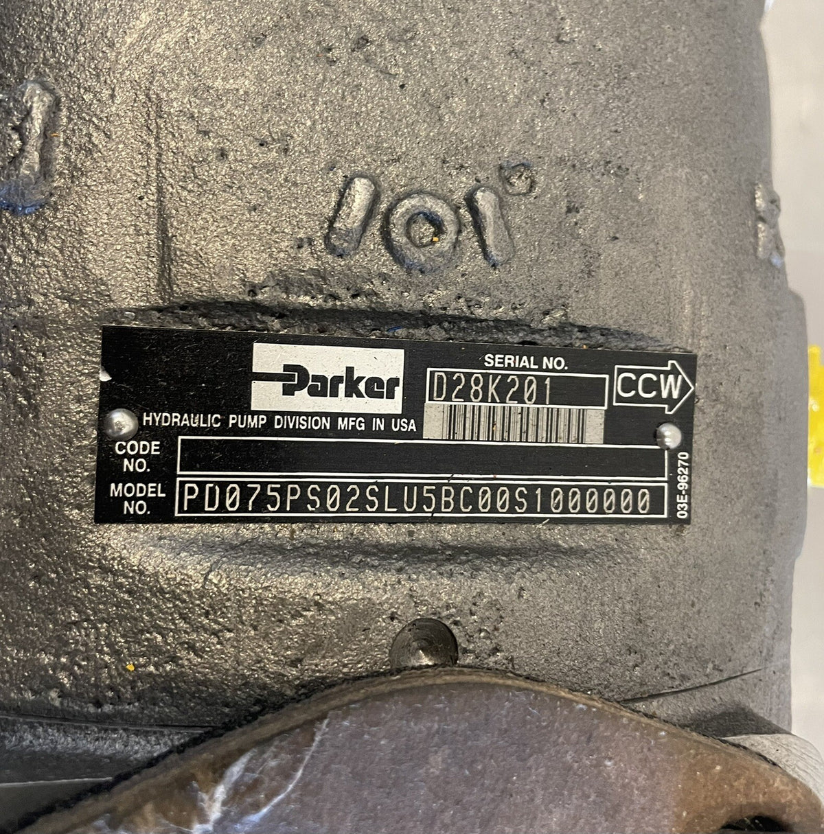 Parker PD075PS02SLU5BC00S1000000 Axial Piston Pump PD 75 NEW! FREE SHIPPING!