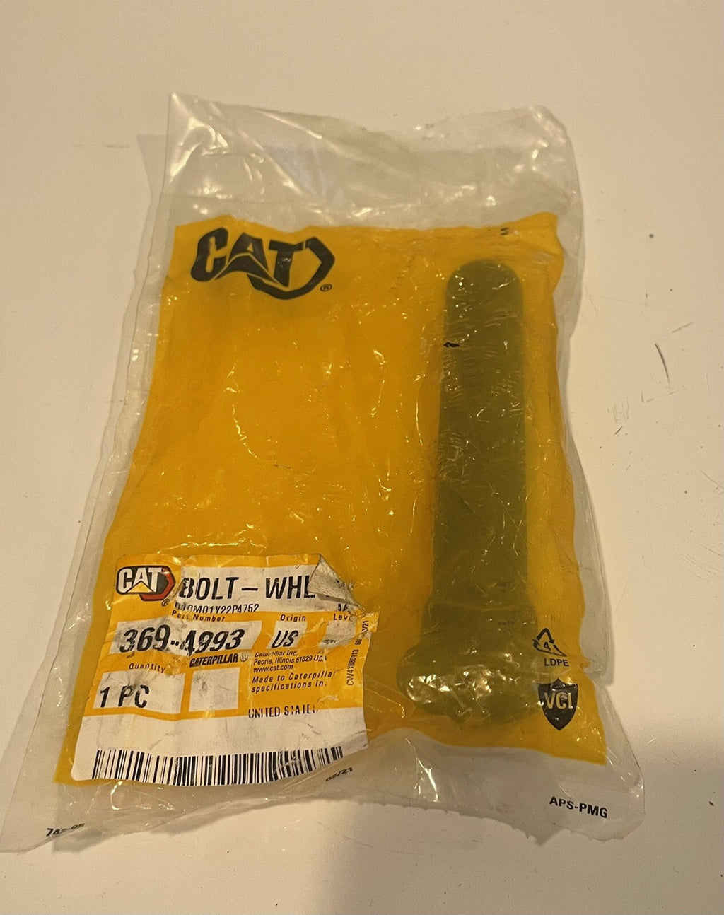 Caterpillar 369-4993 CAT Wheel Hub Bolt Genuine NEW! FREE SHIPPING!