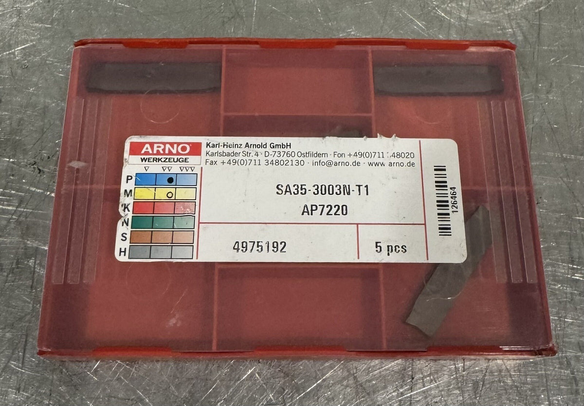 SA35-3003N-T1 Carbide Grooving Insert 4 PACK NEW! FREE SHIPPING!