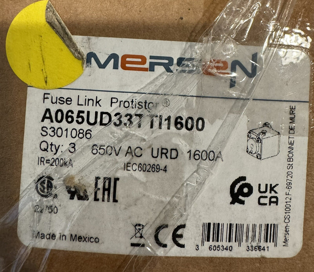 Mersen A065UD33TTI1600 Fuse Link Protostor 650V Genuine NEW! FREE SHIPPING!