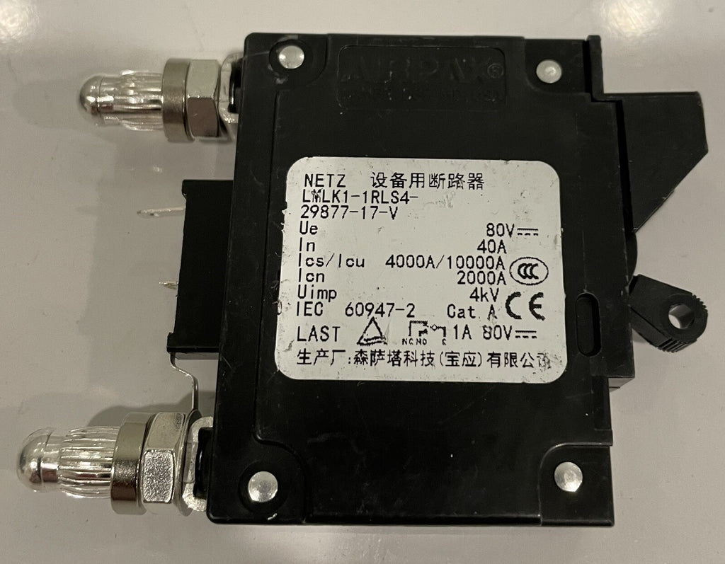 LMLK1-1RLS4-29877-17-V Circuit Breaker 40 Amp Bullet Style NEW! FREE SHIPPING!