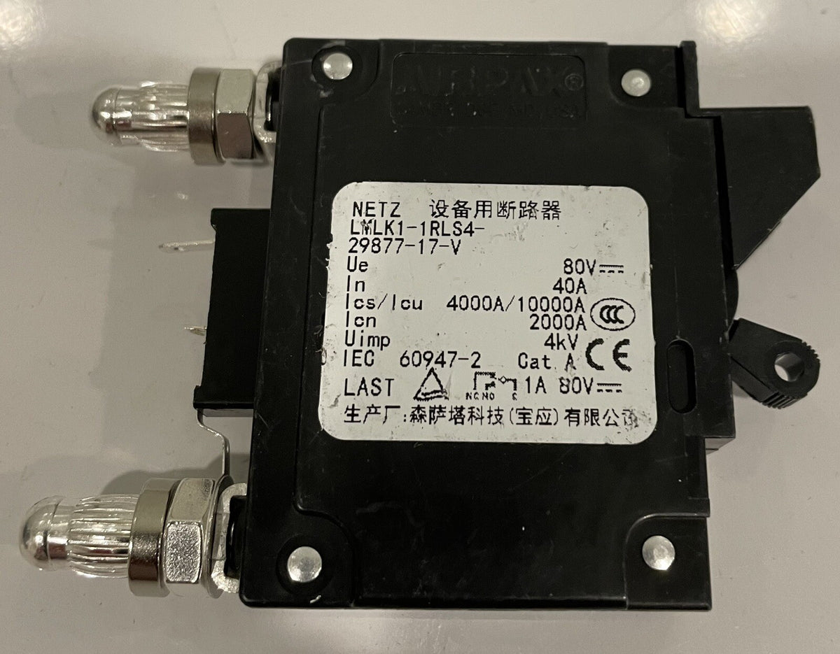 LMLK1-1RLS4-29877-17-V Circuit Breaker 40 Amp Bullet Style NEW! FREE SHIPPING!