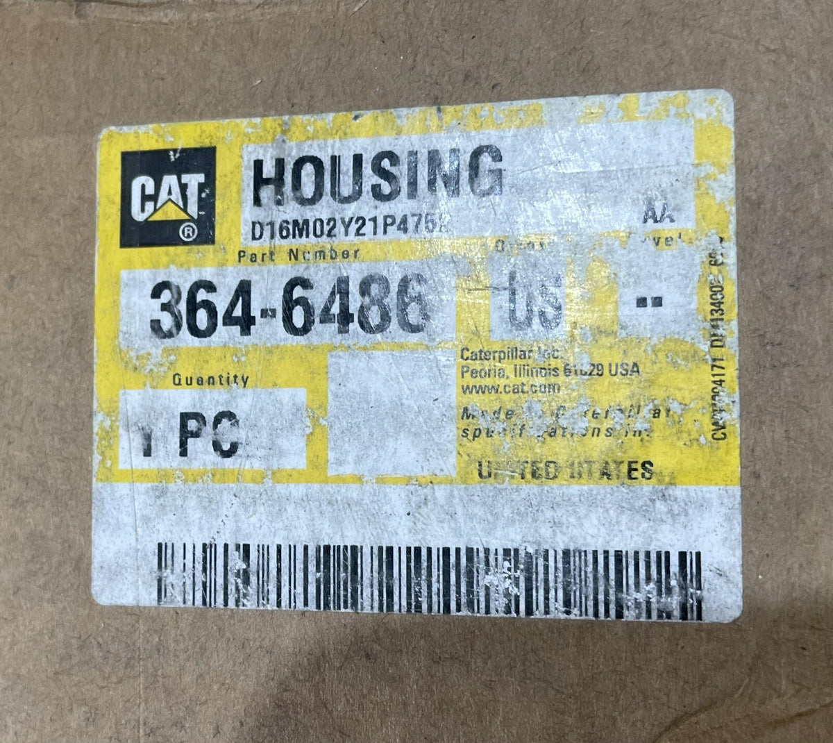 Caterpillar 364-6486 CAT Housing Genuine NEW IN BOX! FREE SHIPPING!