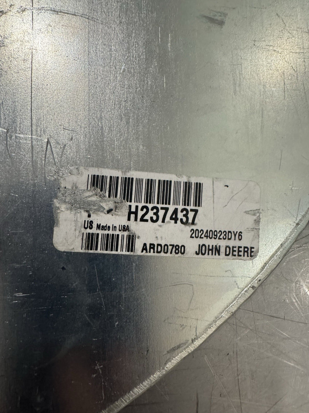 John Deere H237437 Chain Guide Plate Genuine JD NEW! FREE SHIPPING!
