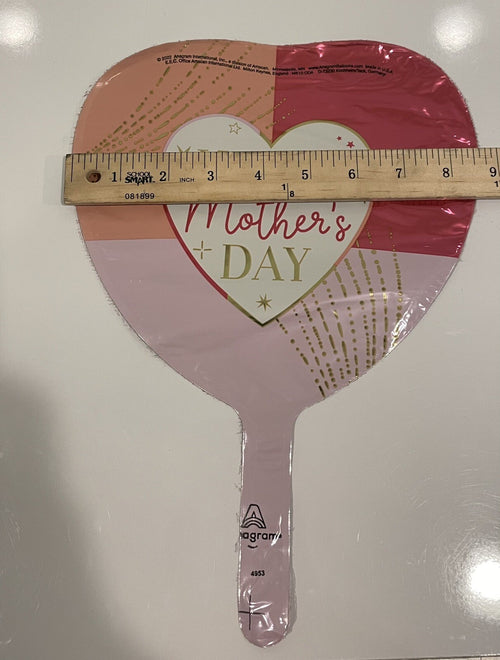 (1) Mothers Day 9” Foil Balloon Pink Red Purple Gold Anagram 45445 NEW