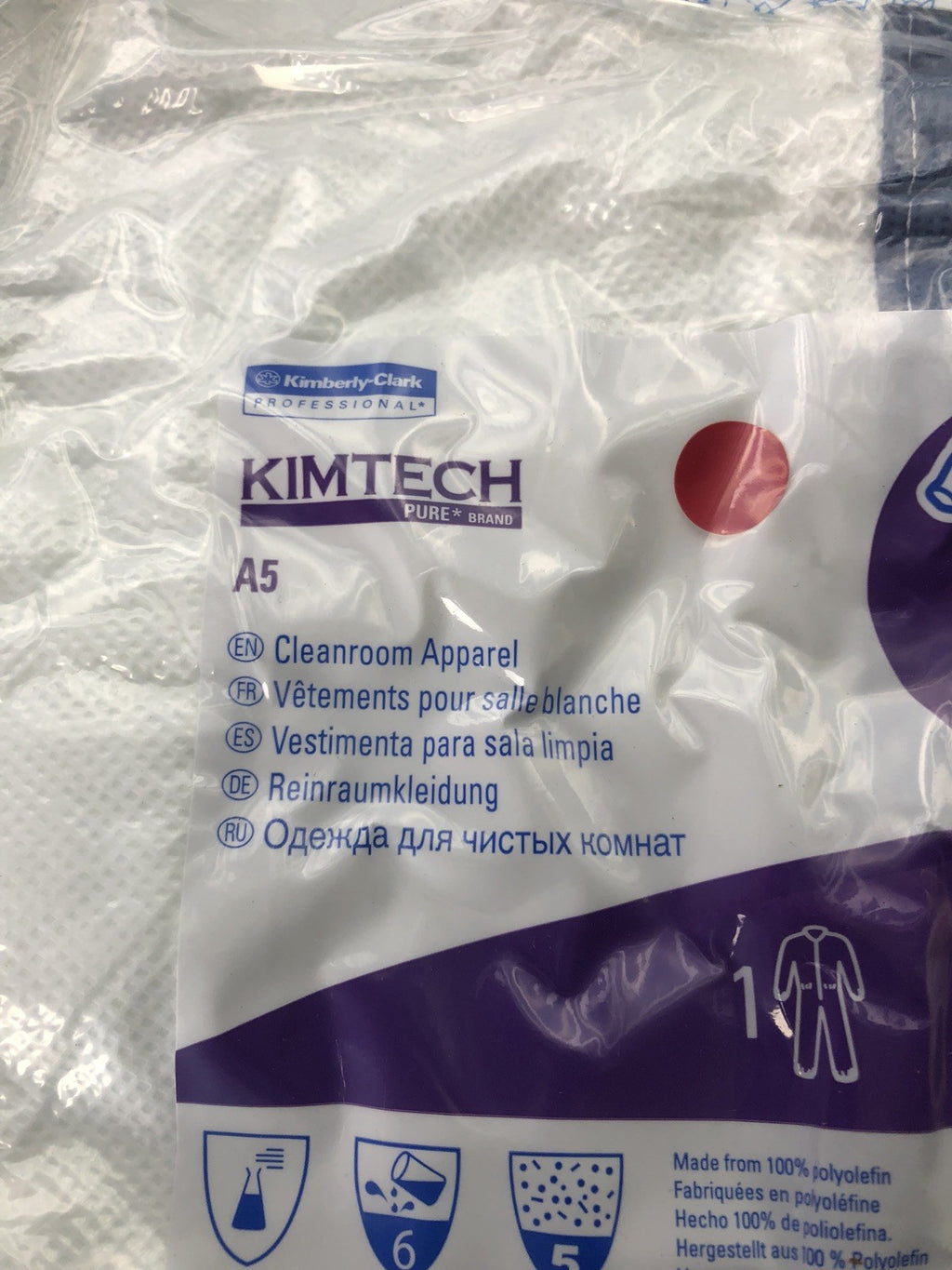 Kimtech 88804 White A5 SMS Fabric Cleanroom Coveralls 2XL NEW Bulk Discounts