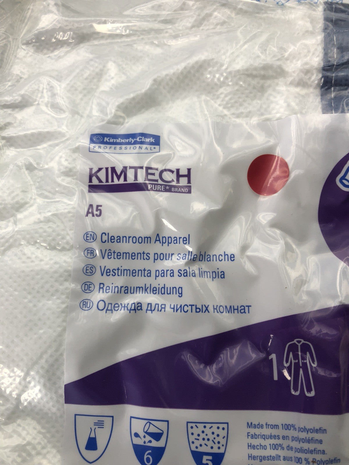 Kimtech 88804 White A5 SMS Fabric Cleanroom Coveralls 2XL NEW Bulk Discounts