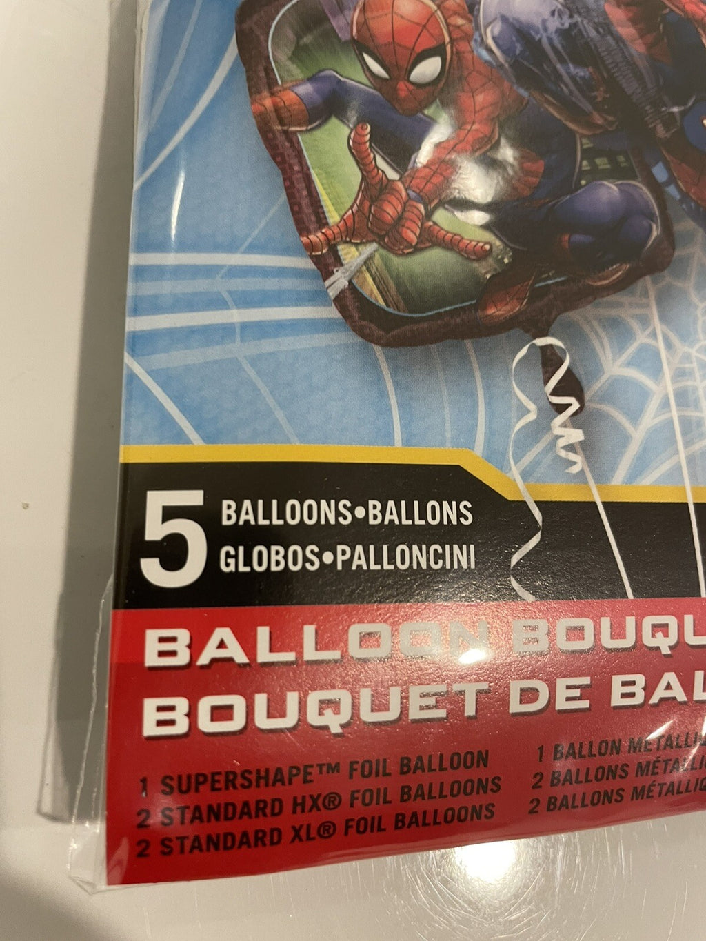 (1) Spider-Man 5 PACK Balloon Bouquet Anagram 34667 NEW! FREE SHIPPING!