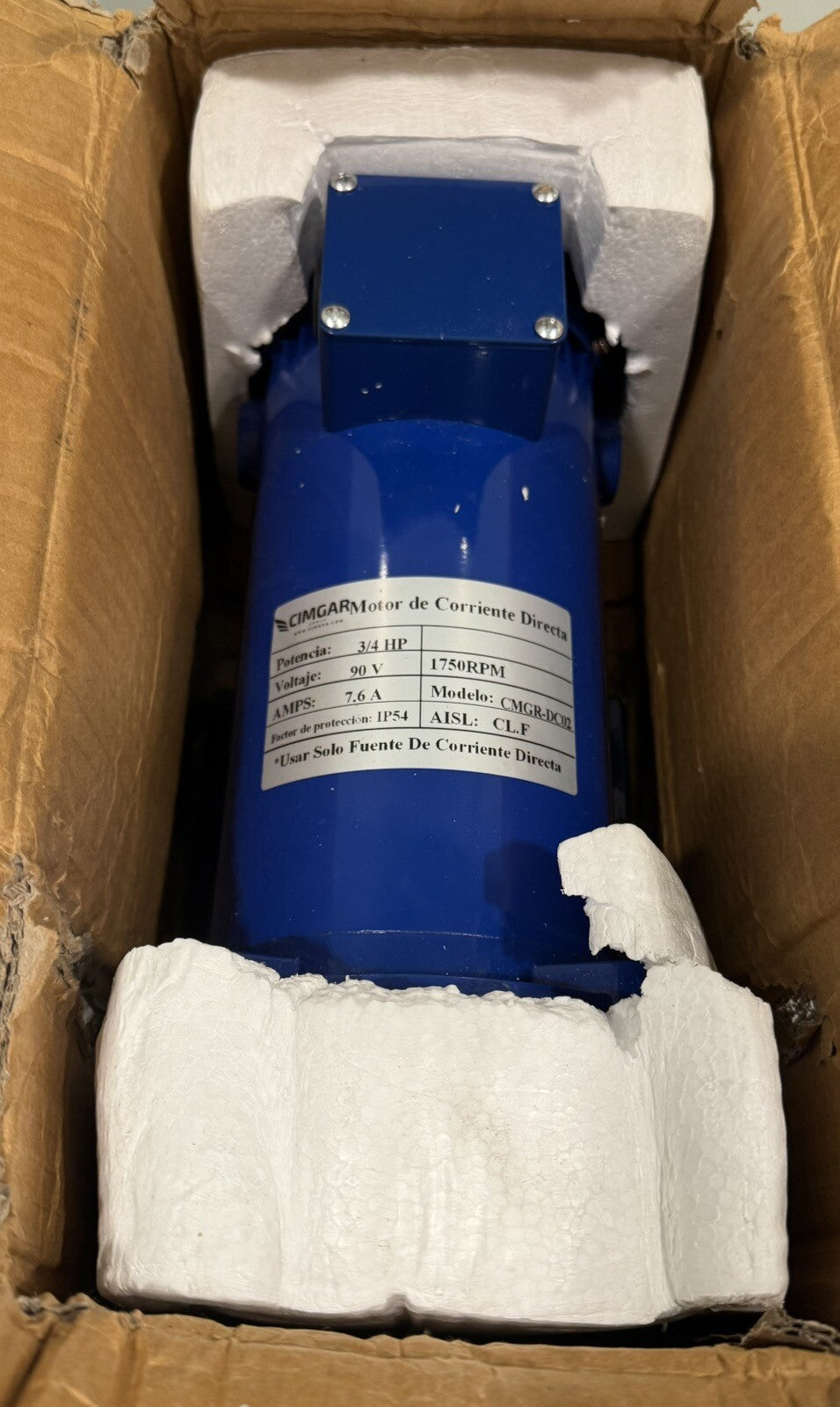 Cimgar CMGR-DC02 Direct Current Motor 3/4HP 90V 1750 RPM NEW! FREE SHIPPING!