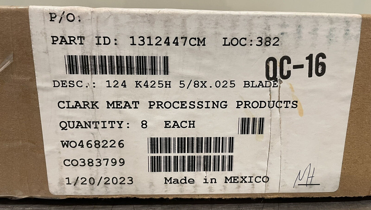 124 K425H 5/8 X .025 Blade Meat Cutting Bandsaw Blade 8 PACK NEW! FREE SHIPPING!