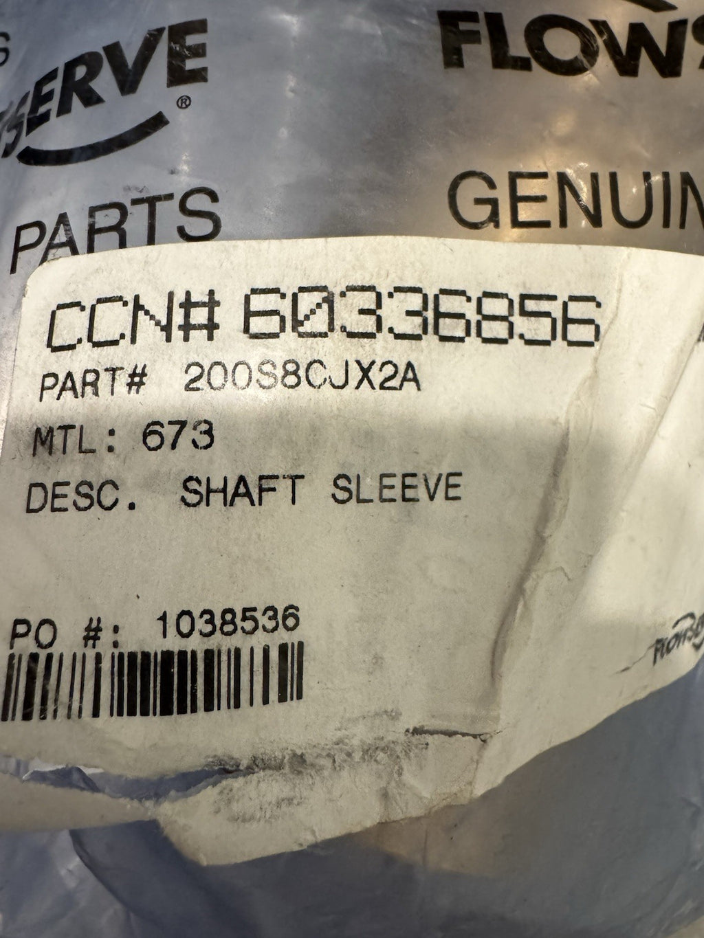 Flowserve 200S8CJX2A Shaft Sleeve NEW! FREE SHIPPING!