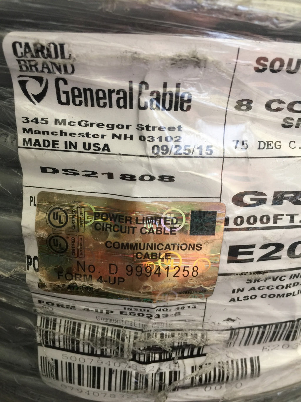 General Cable - E2038S.41.10 - Sound/Alarm/Security Cable, 18AWG, 1000Ft