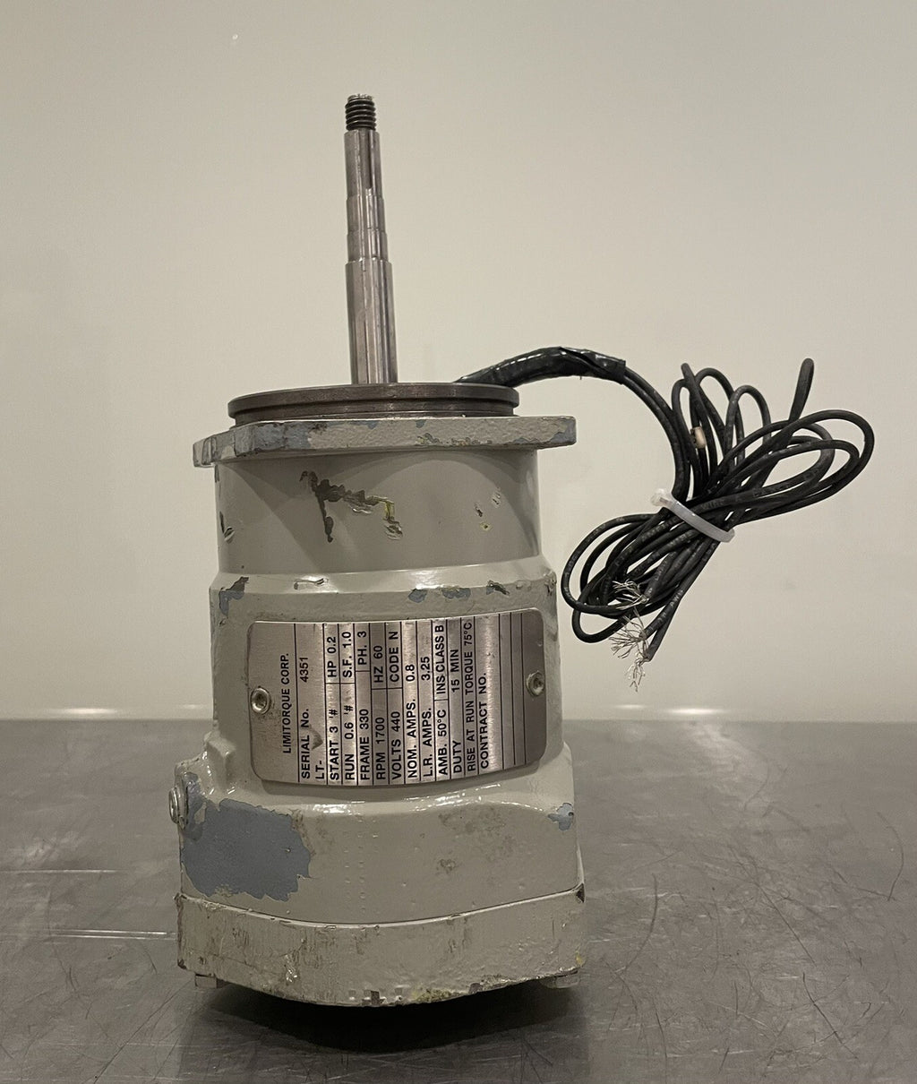 Limitorque Motor 0.2 HP 3PH 1700 RPM 440V 4351 NEW! FREE SHIPPING!