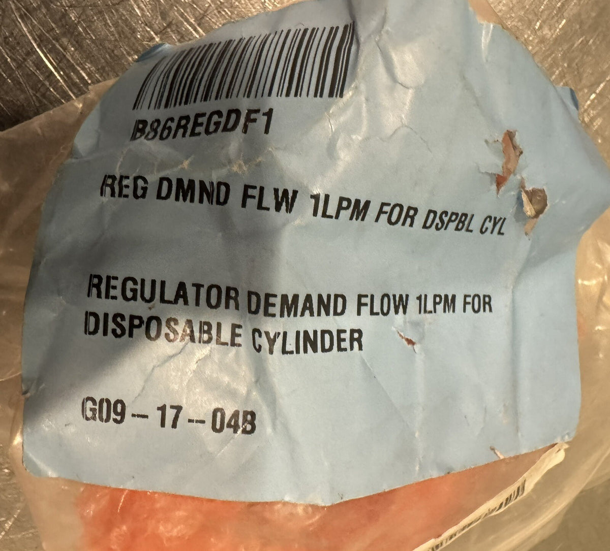 B86REGDF1 Demand Flow Regulator Stainless Steel 135643-L3 NEW! FREE SHIPPING!