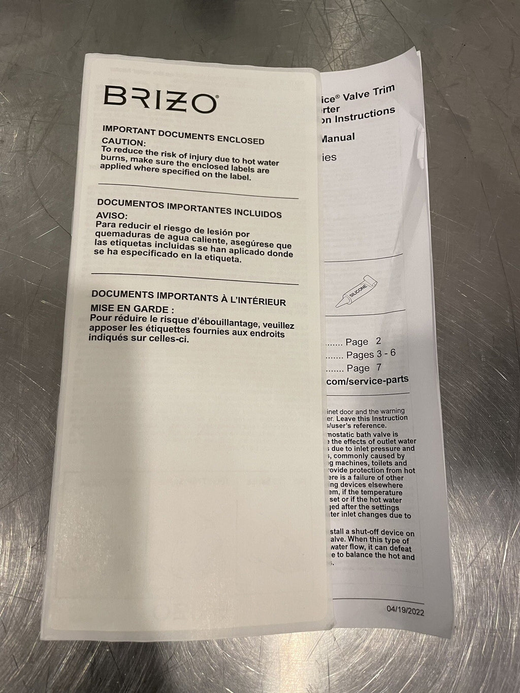 Brizo T75661-PN Rook Tempassure Integrated Thermostatic Trim W/ 6 Function Trim 