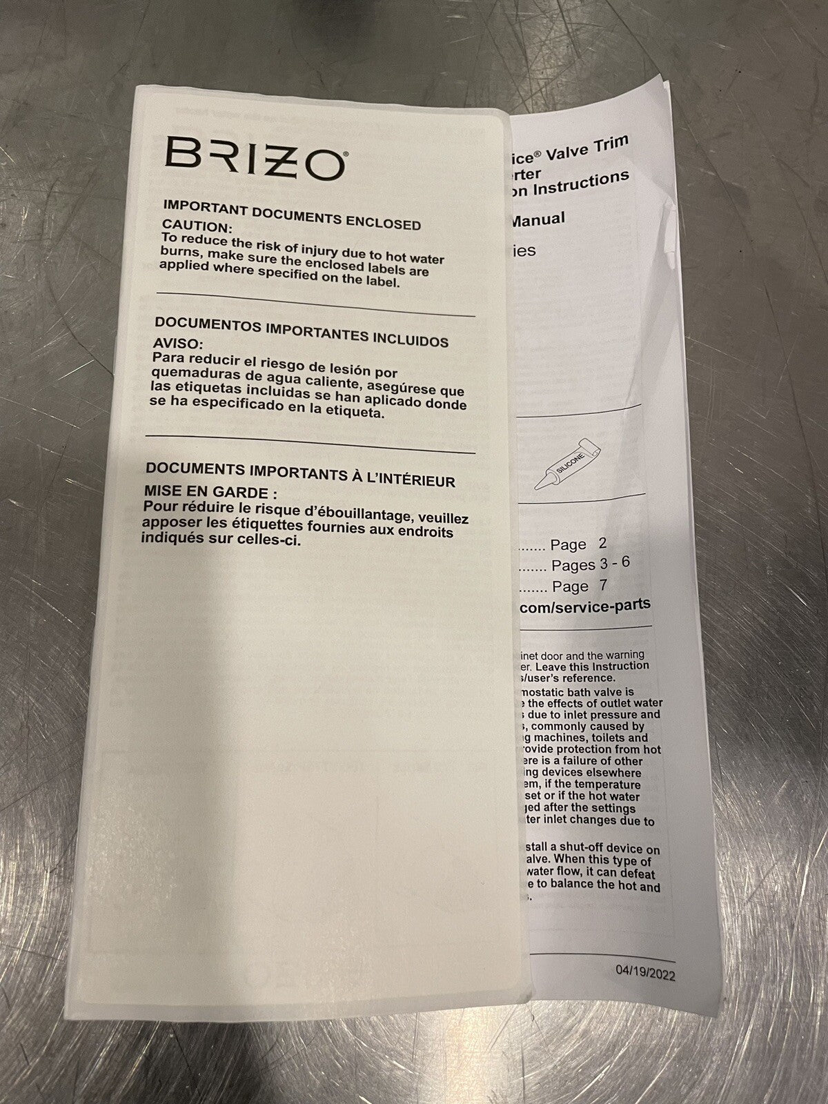 Brizo T75661-PN Rook Tempassure Integrated Thermostatic Trim W/ 6 Function Trim 