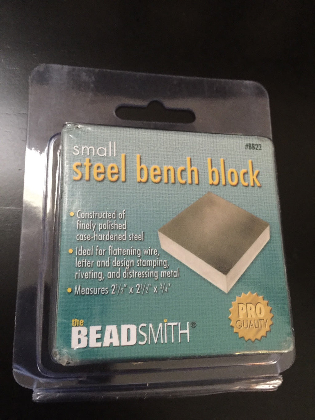 Beadsmith Steel Bench Block BB22 Flat Anvil Jewelers Tool 2.5 x 2.5" x 3/4" "