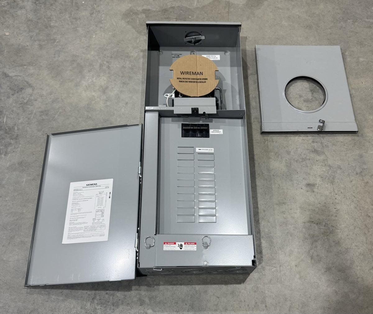 Siemens MC2040B1200JLC 200 Amp 20 Space 40 Circuit 5 Jaw Bypass Meter Center NEW