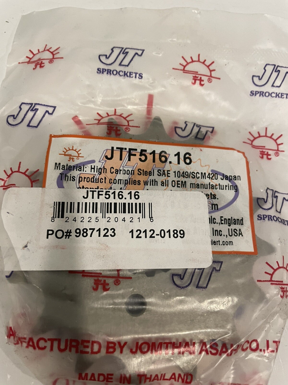 JTF516.16 JT Sprocket Steel Alloy 16 Tooth NEW! FREE SHIPPING!