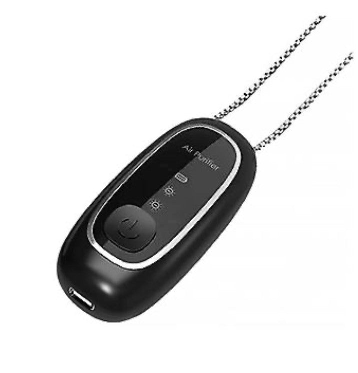 KJ06 Wearable Negative Ionizer Air Purifier Necklace Black NEW IN BOX SHIPS FREE