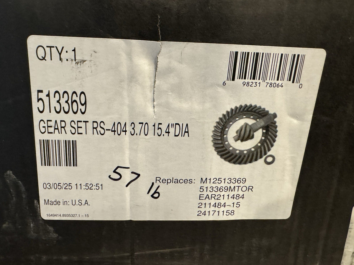 513369 Gear & Pinion Set RS-404 3.70 15.4" M12513369 NEW IN BOX! SHIPS FREE!
