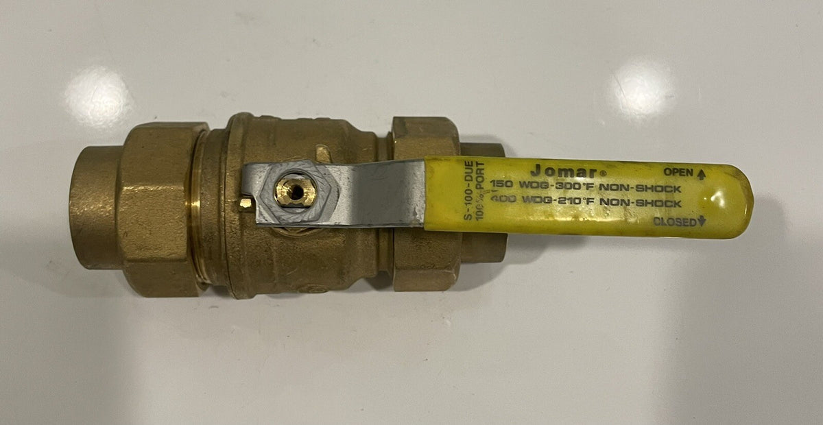 Jomar 160-506 Brass Ball Valve 1-1/4” S-100-DUE NEW! FREE SHIPPING!