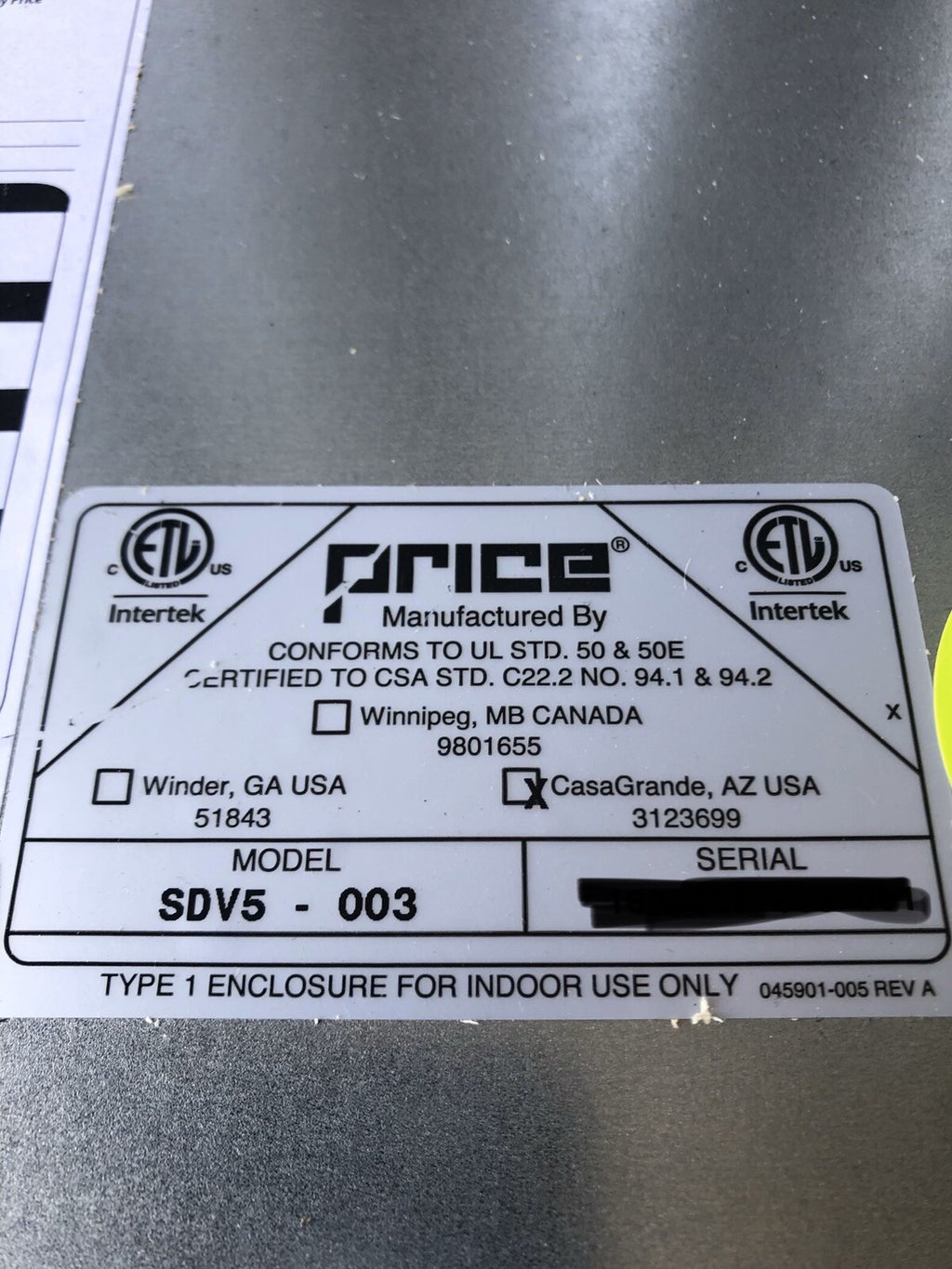 Price SDV5 10” Single Duct Terminal Unit SDV5-003 870 CFM NEW!! FREE SHIPPING!!!