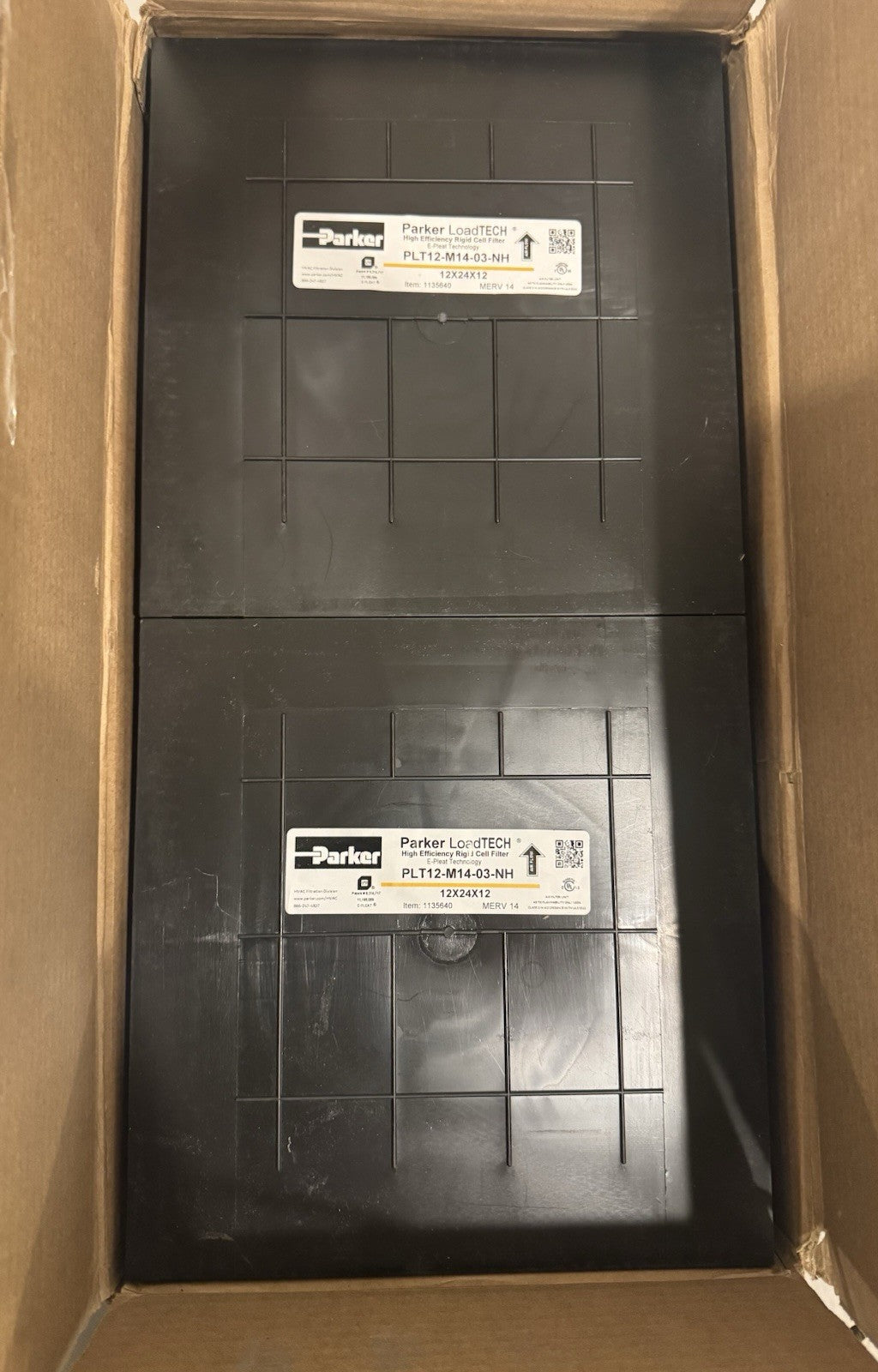 Parker PLT12-M14-03-NH Filter 2 PACK Rigid Cell Extended Surface 1135640 NEW!