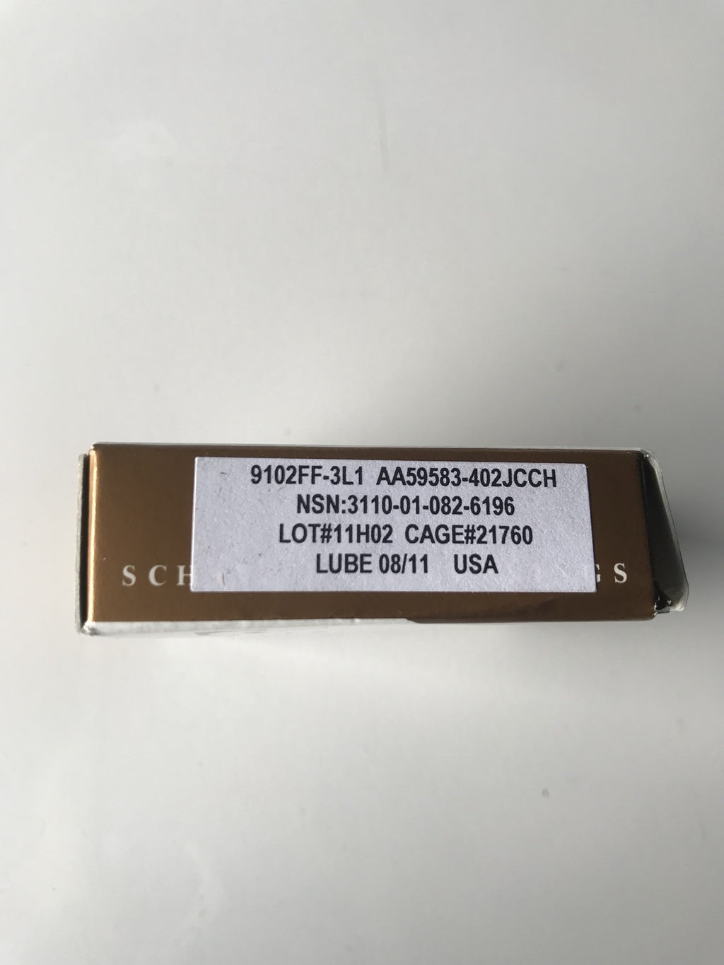 Schatz 3110-01-082-6196 High Quality Bearing 9102FF-3L1 NEW IN BOX