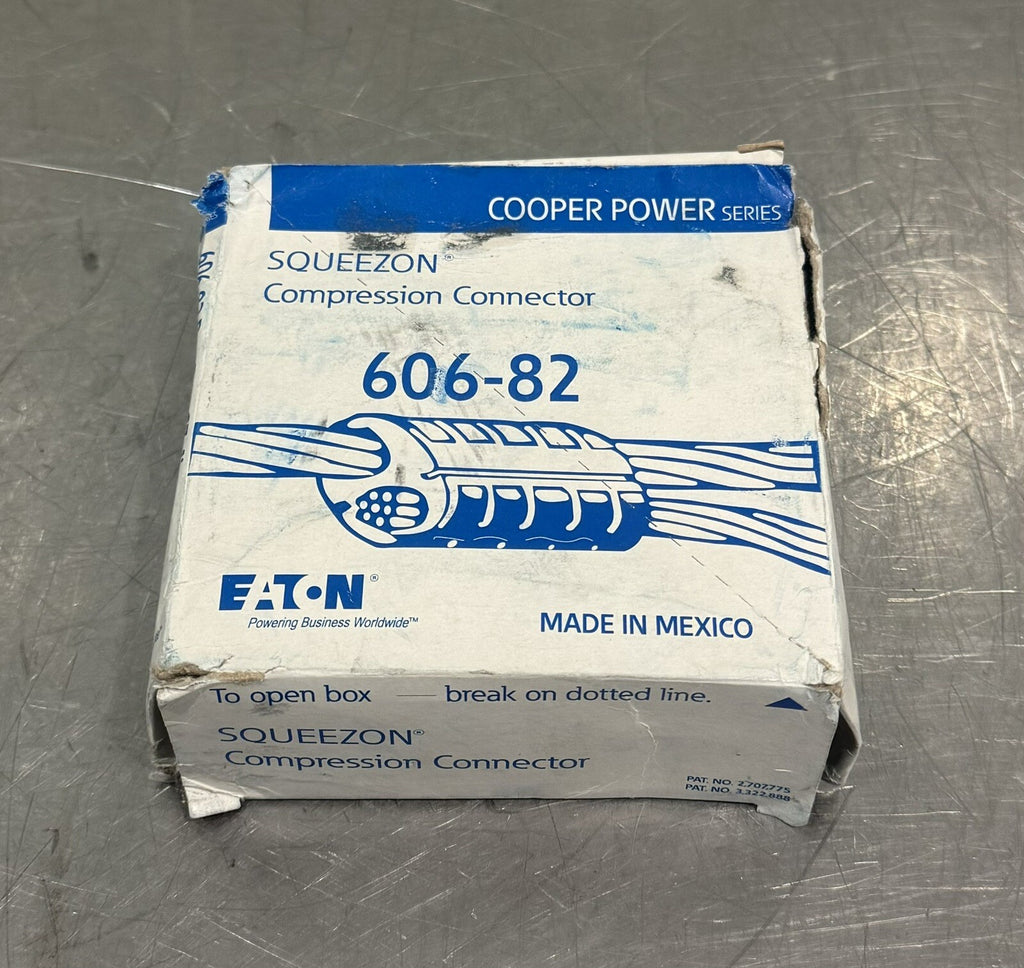 Eaton 606-82 Squeezon Compression Connector Crimp Cooper Power NEW!